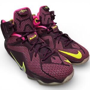 Nike Lebron 12 Double Helix 2015 Youth Padded High Top Basketball Sneakers 6Y